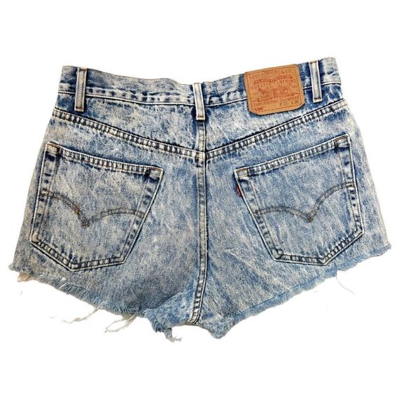 Vintage Levi’s Acid Wash Denim Cut Off Short - Picture 8 of 8